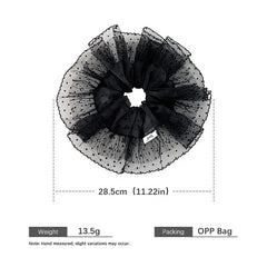 Elegant French Style Tulle Hair Ties for Women and Girls Lightweight Lace Scrunchies Stylish Accessories for Summer