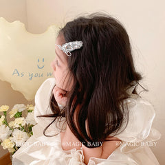 Silver Glitter Sparkle Alloy Hair Clips Chic Baby Girls and Teens Hair Accessories for Party Fashion Stock