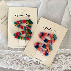 Fashion Cute Sweet Cherry Hair Clips for Baby Girls Elegant Kawaii Plush Snap Clips for Kids Children Hair Accessories in Stock