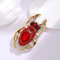 Fashion Insect Rhinestone Glitter Sparkle Brooches for Girls Elegant Trendy Luxury Jewelry for Women Lady Accessories Wholesale