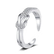 Silver / The opening is adjustable.