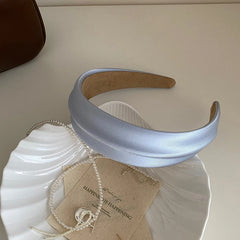 Women Hot Sale Lustrous Wide Headbands Solid Colored Fashion Elegant Customized Bulk Order in Stock Daily Hairbands Accessories