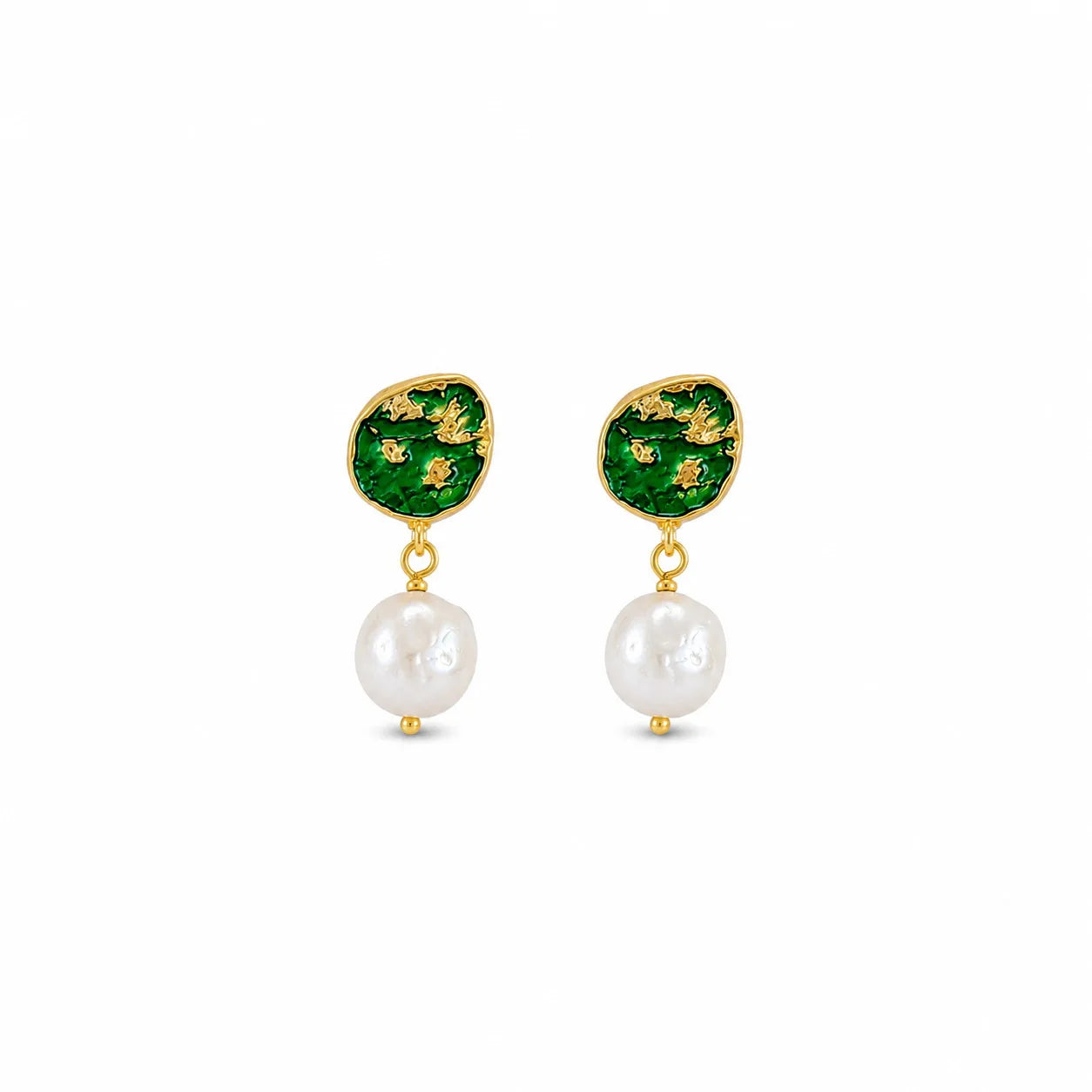 Ladies Green Yellow Baroque Pearl S925 Silver Drop Earring Elegant Vintage Trendy Low MOQ in Stock Jewelry for Women Causal