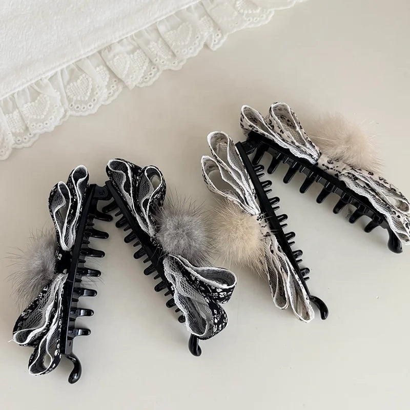 Fashion Dress Flower Hair Clips for Girls Elegant Trendy Banana Clips for Women Ladies Hair Accessories Chinese Manufacturer