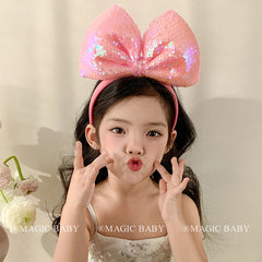 Sweet Fashion Glitter Exaggerated Bowknot Headband Cute Cartoon Hair Band Accessories for Baby Girls and Kids