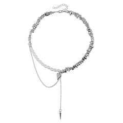 Fashion Trendy Imitation Pearl Beads Mental Necklaces for Girls Elegant Graceful Jewelry for Women Ladies Accessories Wholesale