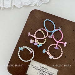 Kids Multicolor Minimalistic Durable Elastic Thick Thin Hair Scrunchies Fashion Classic Sweet in Stock Hair Ties Accessories