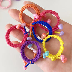 Candy-Colored Cartoon Small Hair Ties Fashion Cute High Elastic Scrunchies for Girls and Children Daily Use Wholesale Stock