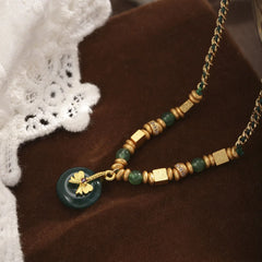 Fashion Vintage Chinese Style Jade Pendent Necklaces for Girls Elegant Jewelry for Women Ladies Wholesale China Manufacturer