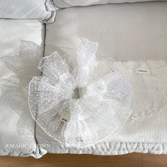 Elegant French Style Tulle Hair Ties for Women and Girls Lightweight Lace Scrunchies Stylish Accessories for Summer
