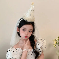 Test Classic Cute Glitter Birthday Headband for Baby Girls Simple Hair Bands Accessories for Kids Children