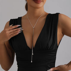 Fashion Simple Minimalistic Sweater Chain Necklaces for Girls Stylish Trendy Jewelry for Women Ladies Accessories Wholesale