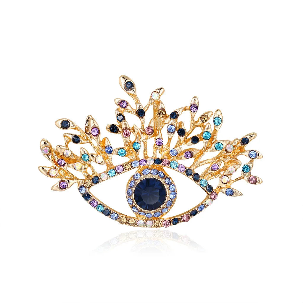 Fashion Glitter Stylish New Design Eyes Brooches for Girls Stylish Trendy Pins Jewelry for Women Ladies Accessories Wholesale