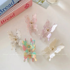 Chic Trendy Butterfly-Shaped Sweet Acetate Hair Claw Clips for Women Colorful Fashion Hair Accessories for Daily for Girls