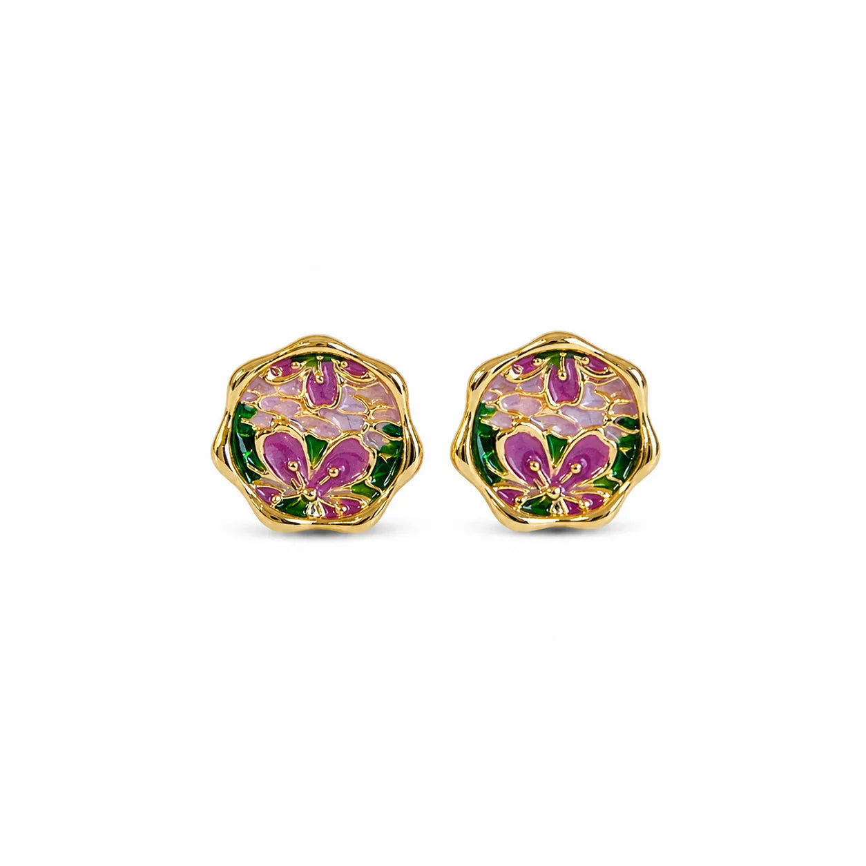Fashion S925 Silver Freshwater Pearl Stud Earrings for Girls Sweet Flower Drip Glaze 18K Gold Jewelry for Women Ladies Wholesale