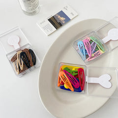 Classic Simple Solid Color Cute Hair Clips for Girls Kids Sweet Fashion Snap Clips for Women Ladies Hair Accessories Haarspange