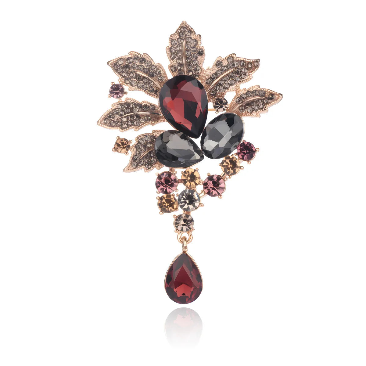 Fashion Sweet Glitter Rhinestone Sparking Luxury Brooches for Girls Bold Pins Jewelry for Women Ladies Accessories Wholesale