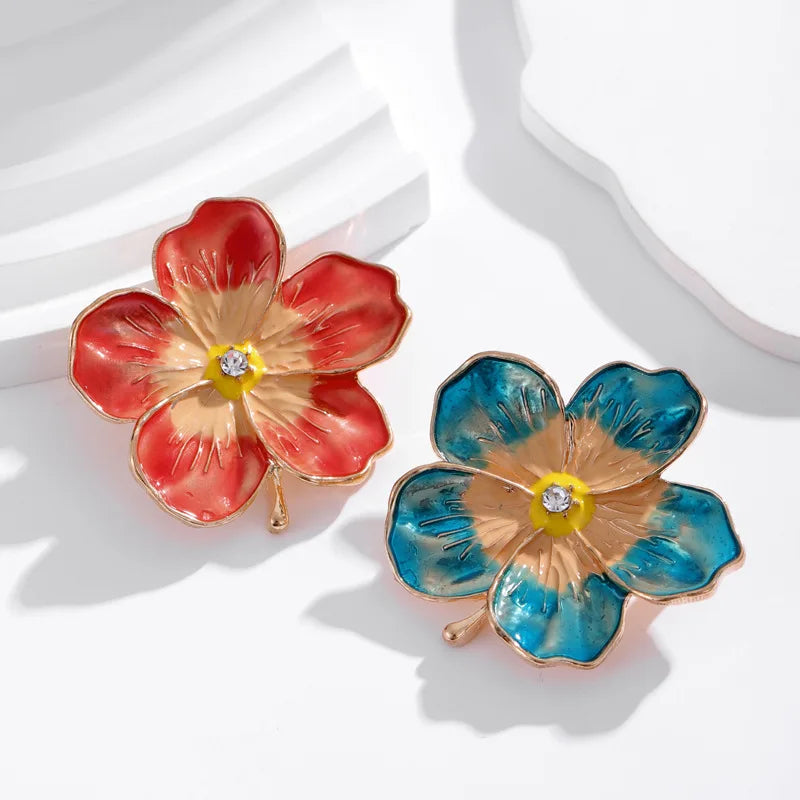 Fashion Flowers Sweet Floral Elegant Brooches for Girls Stylish Vintage Retro Pins Jewelry for Women Ladies Accessories Hot Sale