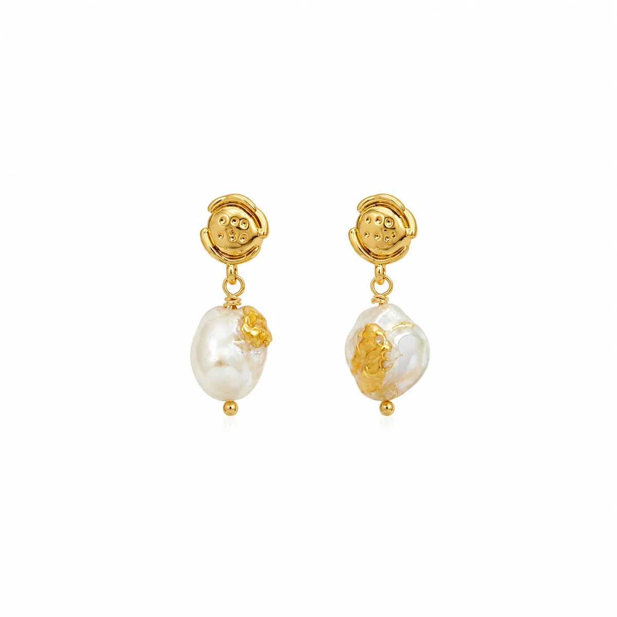 Fashion Freshwater Pearl S925 Silver Drop Earrings for Girls Classic Elegant Jewelry for Women 18k Gold Plated Wholesale Low MOQ