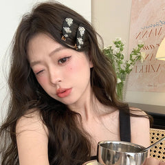 Brand New Fashion Solid Color Flower Hair Clips for Women Glitter Trendy Chic Alligator Haarspange for Women Hair Accessories