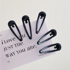 Hot Sale Black Solid Color Snap Clips Classic Trendy Minimalistic Brand New Hairband Accessories for Women Kids Daily School Use