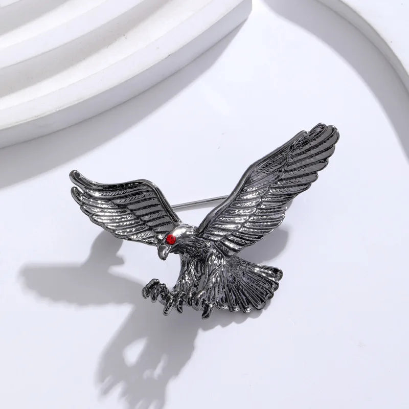 Fashion Simple Birds Eagle Mental Alloy Simple Brooches for Girls Elegant Pins Jewelry for Women Ladies Accessories Wholesale