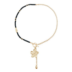 Fashion Beads Sweet Simple Necklaces for Girls Flower Floral Minimalistic Luxury Vintage Jewelry for Women Ladies Accessories