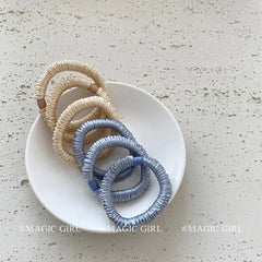 Elegant Minimalistic Solid Color Scrunchies High Elastic Hair Ties for Girls and Women Simple Fashion Hair Accessories