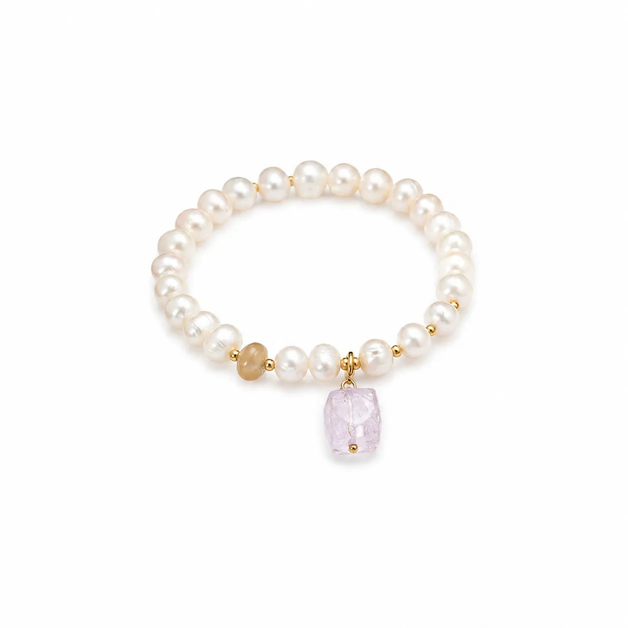Fashion Freshwater Pearl Natural Stone S925 Bracelets for Girls Copper 18K Gold Jewelry for Women Ladies Wholesale Bulk Low MOQ