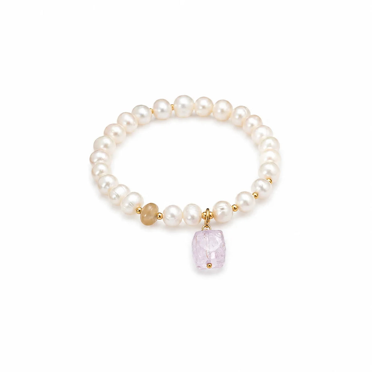 Fashion Freshwater Pearl Natural Stone S925 Bracelets for Girls Copper 18K Gold Jewelry for Women Ladies Wholesale Bulk Low MOQ