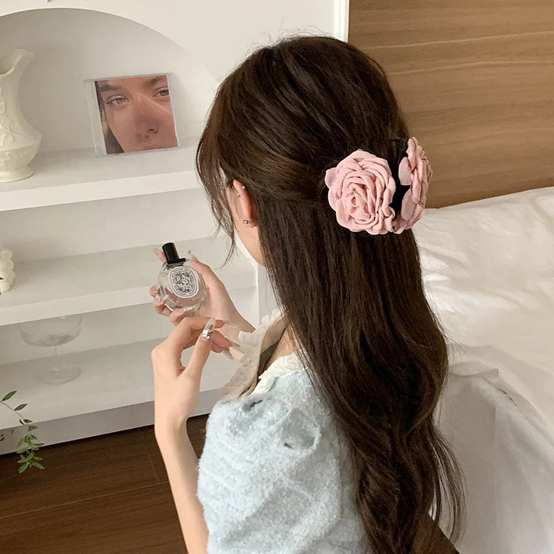 Women Hot Sale High Quality Lightweight Flowers Hair Claws Fashion Elegant Customized Grips Accessories for Holiday Causal Daily