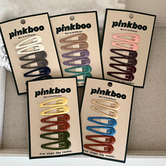 Elegant & Stylish Girls Hair Accessories Solid Color Minimalistic Alloy Snap Hair Clips for Women Casual Fashion Style