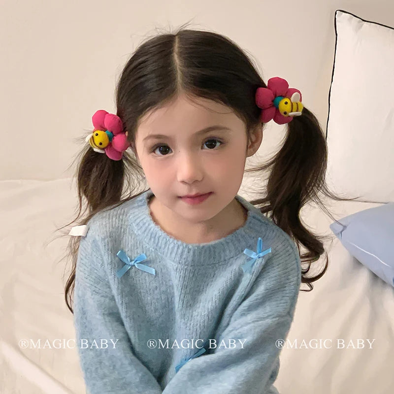 Fashion Sweet Cute Flowers Animals Bees Hair Clips for Baby Girls Kawaii Alligators for Kids Children Hair Accessories in Stock