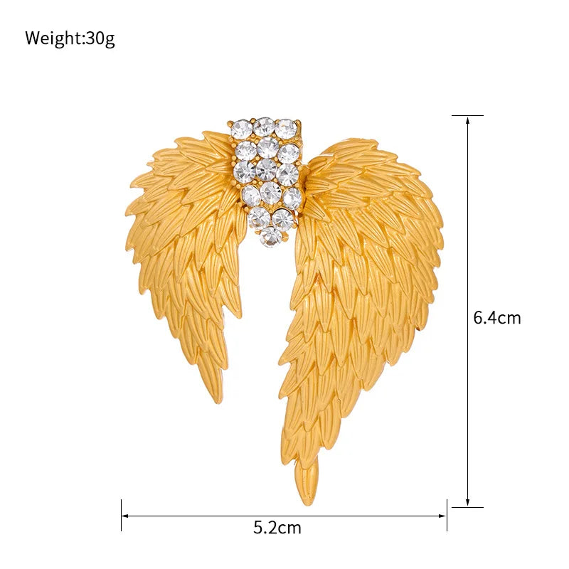 Fashion European and American Style Swing Angel Brooches for Girls Trendy Vintage Simple Jewelry for Women Ladies Accessories