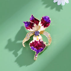 Fashion Flowers Glitter Elegant Brooches for Girls Stylish Trendy Glamorous Charms Pins Jewelry for Women Ladies Accessories
