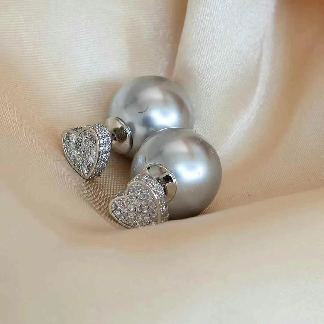 Fashion Trendy Heart Shaped Simple Minimalistic Stud Earrings for Girls Sweet Art Deco Jewelry for Women Ladies Accessories