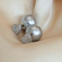 Fashion Trendy Heart Shaped Simple Minimalistic Stud Earrings for Girls Sweet Art Deco Jewelry for Women Ladies Accessories