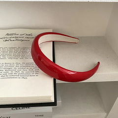 Women Red Acrylic Hairbands Candy Color Fashion Vintage Sweet Customized Wholesale Head Band Festival Christmas Accessories