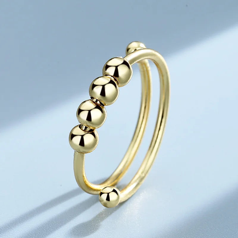 Stress-relieving Rings for Men and Women Creativity InstaStyle Geometric Beaded Jewelry Accessories Wholesale Europe America
