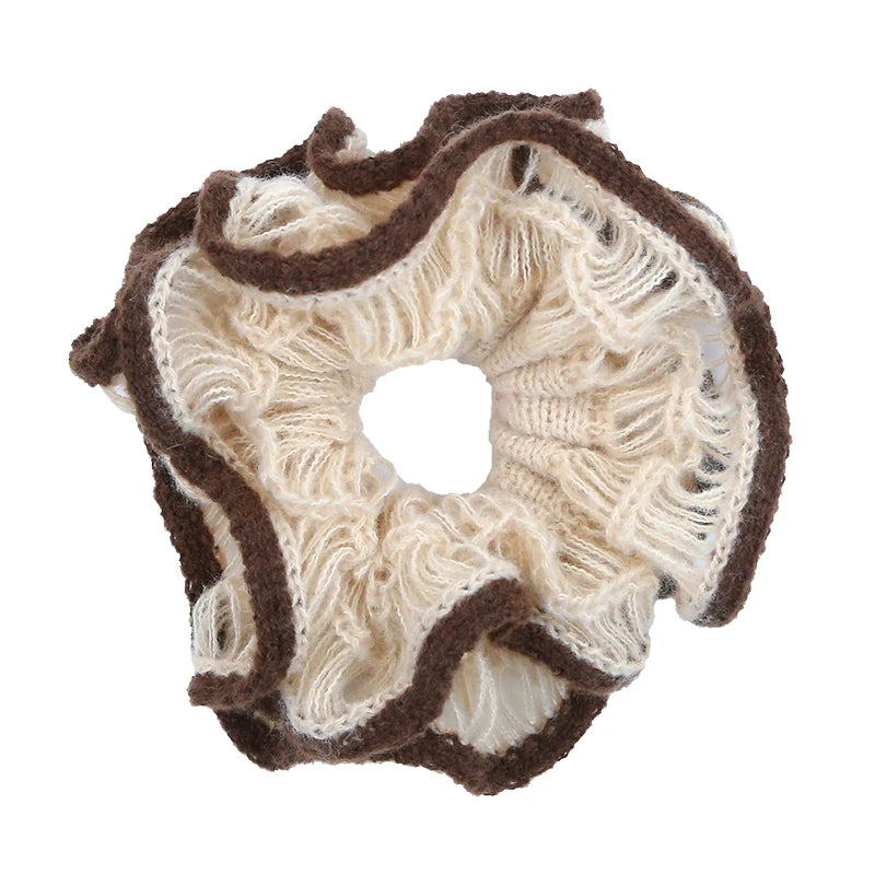 Fashion Multi Layers Durable Scrunchies for Girls Sweet Elegant Winter Autumn Hair Ties for Women Ladies Hair Accessories