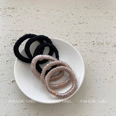 Elegant Minimalistic Solid Color Scrunchies High Elastic Hair Ties for Girls and Women Simple Fashion Hair Accessories