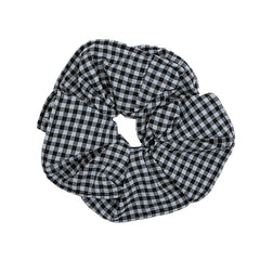 Classic Black White Plaid Simple Scrunchies for Girls Chic Fashion Trendy Vintage Hair Ties for Women Ladies Hair Accessories