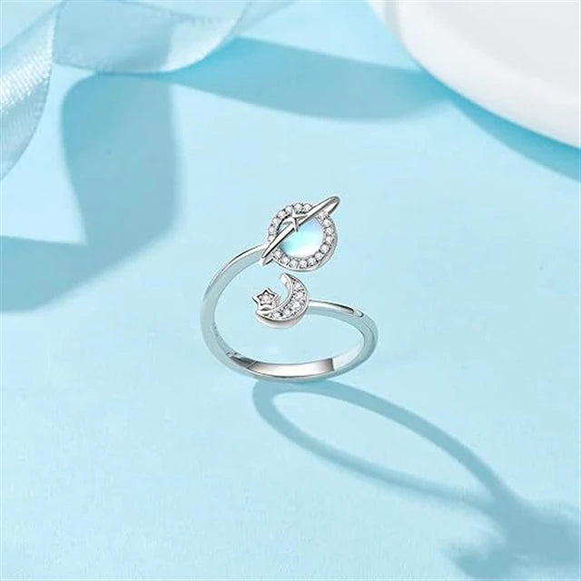 Hot Sale Rotating Planet Rings Unique Elegant Sweet Light Luxury Index Finger Rings for Women Gift Idea Accessories Wholesale