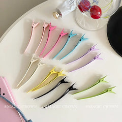 Sweet Candy Colors Duckbill Hair Clips for Girls Cute Bangs Clips Barrettes for Women Hair Accessories Solid Color  Ladies