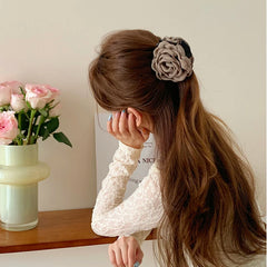 Fashion Solid Color Flower Hair Claw Clips for Girls Elegant Sweet Trendy Haarspange for Women Ladies Hair Accessories Stylish