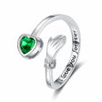The opening is adjustable. / Green