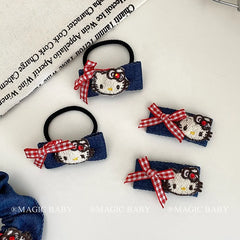 Sweet Cute Cartoon Bowknot Hair Clips for Baby Girls Kitty Cat Puppy Snap Clips for Kids Children Hair Accessories in Stock