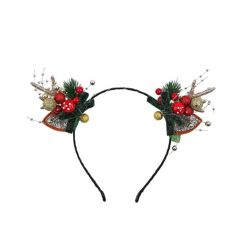 2025 Christmas Classic Deer Fashion Hair Clips for Baby Girls Cute Sweet Glitter Alligators for Kids Children Hair Accessories