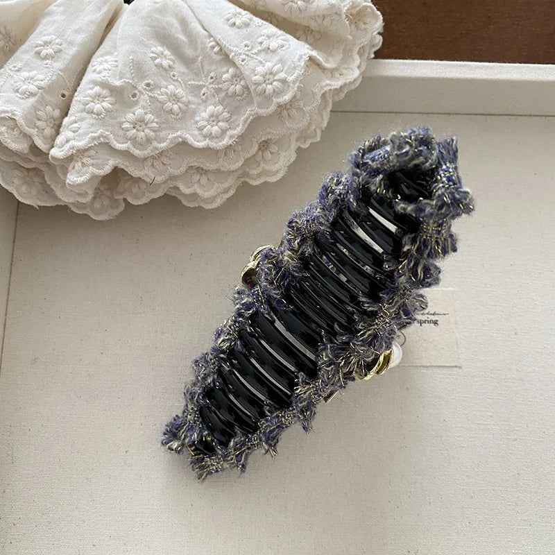 Fashion Glitter Luxury Flowers Hair Claw Clips for Girls Trendy Stylish Claws for Women Ladies Hair Accessories Female in Stock