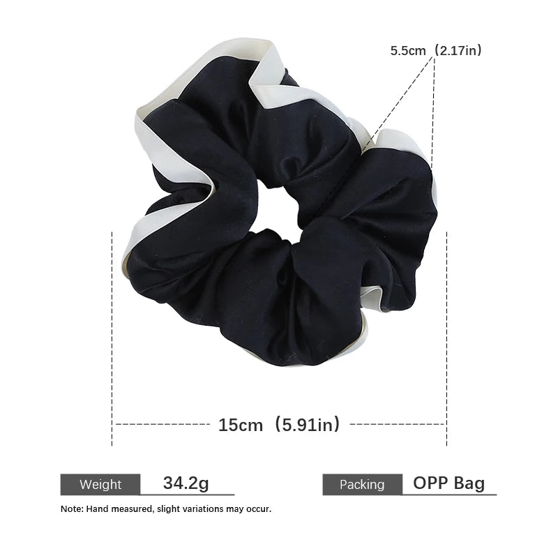 Fashion Elegant Trendy Sweet Scrunchies for Girls French Style Lustrous Hair Ties for Women Ladies Hair Accessories Female